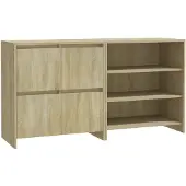 vidaXL Sideboard 2 pièces chêne Sonoma matériau dérivé du bois