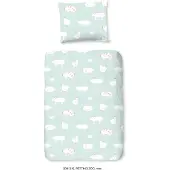 Good Morning Housse de couette enfant PETTING Z 140x200/220 cm Menthe