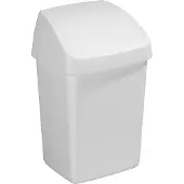 Sunware poubelle Delta avec couvercle basculant, blanc, 10 litres
