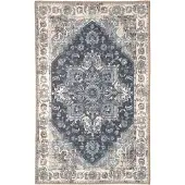 House Nordic Paillasson Havana en polyester chenille bleu - 50x80 cm