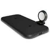 ZENS 3-en-1 Chargeur Sans Fil 10 W avec Chargeur Apple Watch Noir