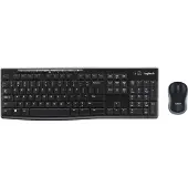 Logitech Wireless Combo MK270 clavier Souris incluse USB QWERTY Anglais britannique Noir
