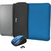 Trust Yvo - Housse d'ordinateur portable - 15.6" - bleu - avec Yvo Wireless Mouse
