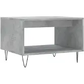 vidaXL Table basse gris béton 60x50x40 cm Bois composite
