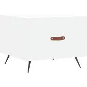 vidaXL Table basse blanche 50x50x40 cm bois composite