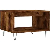 vidaXL Table basse chêne fumé 60x50x40 cm bois composite