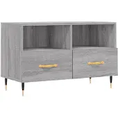 vidaXL Armoire TV Gris Sonoma 80x36x50 cm Bois composite