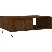 vidaXL Table basse marron imitation chêne 90x60x35 cm Bois composite