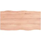 vidaXL Dessus de table bois massif traité bordure assortie