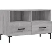 vidaXL Armoire TV Gris Sonoma 80x36x50 cm Bois composite