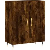 vidaXL Sideboard chêne fumé 69,5x34x90 cm bois composite