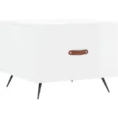 vidaXL Table basse blanc brillant 50x50x40 cm bois composite