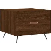 vidaXL Table basse marron imitation chêne 50x50x40 cm Bois composite