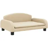 vidaXL Canapé pour enfants Crème 70x45x30 cm Tissu