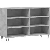 vidaXL Buffet gris béton 103,5x35x70 cm bois d'ingénierie
