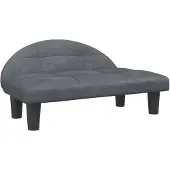 vidaXL Lit pour chien gris foncé 70x52x30 cm velours