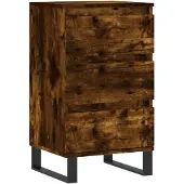 vidaXL Sideboard chêne fumé 40x35x70 cm bois composite