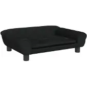 vidaXL Canapé pour enfants noir 70x45x26 cm velours