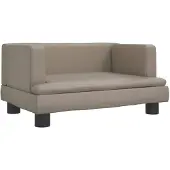 vidaXL Hundekorb 60x40x30 cm künstlicher Leder Cappuccinocente