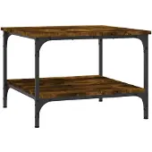 vidaXL Table basse chêne fumé 55x55x40 cm bois composite