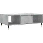vidaXL Table basse gris béton 104x60x35 cm Bois composite