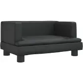 vidaXL Lit pour chien noir 60x40x30 cm similicuir