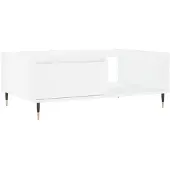 vidaXL Table basse blanche 90x60x35 cm Bois composite