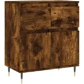 vidaXL Sideboard chêne fumé 60x35x70 cm bois composite