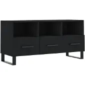 vidaXL Armoire TV noire 102x36x50 cm Bois composite