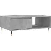 vidaXL Table basse gris béton 90x60x35 cm Bois composite