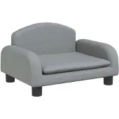 vidaXL Lit pour chien gris clair 50x40x30 cm Tissu