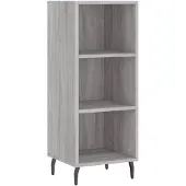 vidaXL Sideboard Gris Sonoma 34,5x32,5x90 cm Matériau dérivé du bois