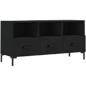 vidaXL Armoire TV noire 102x36x50 cm Bois composite