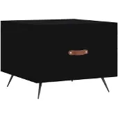vidaXL Table basse noire 50x50x40 cm bois composite