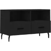 vidaXL Armoire TV noire 80x36x50 cm Bois composite