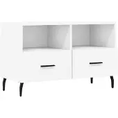vidaXL Armoire TV Blanc 80x36x50 cm Bois composite