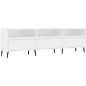 vidaXL Armoire TV blanc 150x30x44,5 cm Bois composite