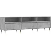 vidaXL Armoire TV gris béton 150x30x44,5 cm Bois composite