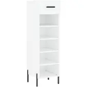 vidaXL Armoire à chaussures blanc 30x35x105 cm bois d'ingénierie