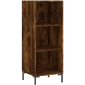 vidaXL Sideboard chêne fumé 34,5x32,5x90 cm bois composite