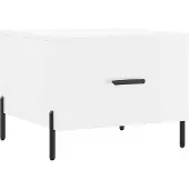 vidaXL Table basse blanc brillant 50x50x40 cm bois composite
