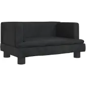 vidaXL Lit pour chien noir 60x40x30 cm velours