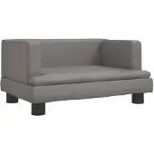 vidaXL Lit pour chien Gris 60x40x30 cm Similicuir