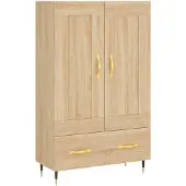 vidaXL Highboard chêne Sonoma 69,5x31x115 cm Matériau dérivé du bois
