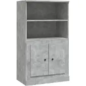 vidaXL Highboard gris béton 60x35,5x103,5 cm Bois composite