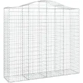 vidaXL Gabion avec arche haute 200x50x180/200 cm Fer galvanisé