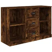 vidaXL Sideboard chêne fumé 104,5x35,5x67,5 cm bois composite