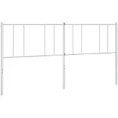vidaXL Tête de lit de rechange en métal blanc 180 cm