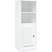 vidaXL Highboard blanc brillant 36x35,5x103,5 cm Matériau dérivé du bois