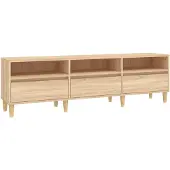 vidaXL Armoire TV Chêne Sonoma 150x30x44,5 cm Matériau dérivé du bois